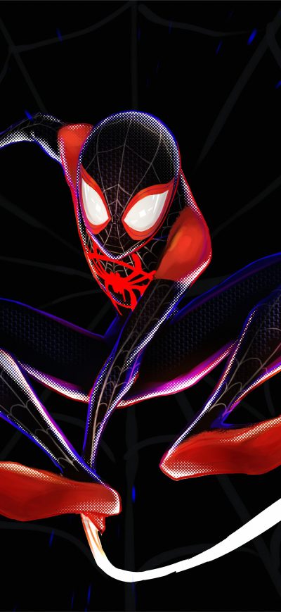 Fond d'écran iPhone Spiderman 4k Miles Morales Art