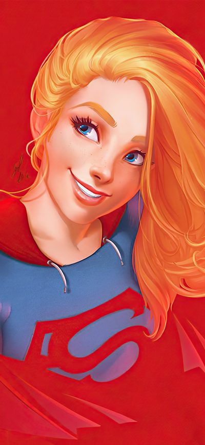 Fond d'écran iPhone Supergirl Portrait Minimal 4k