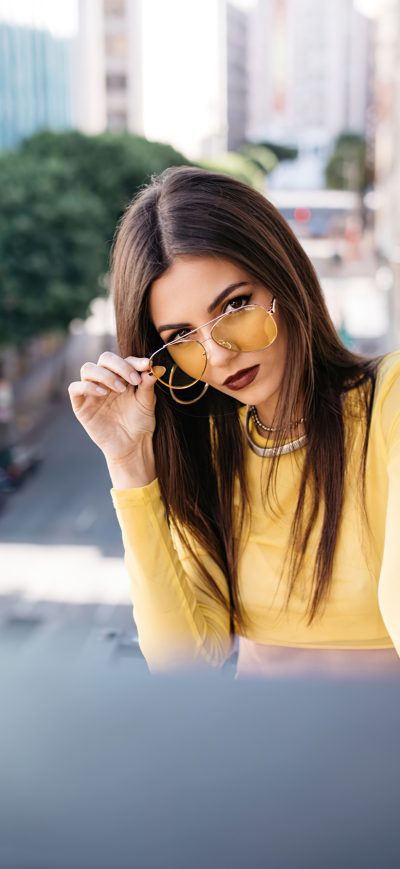 Fond d'écran iPhone Victoria Justice Fouad In Yellow Dress 4k