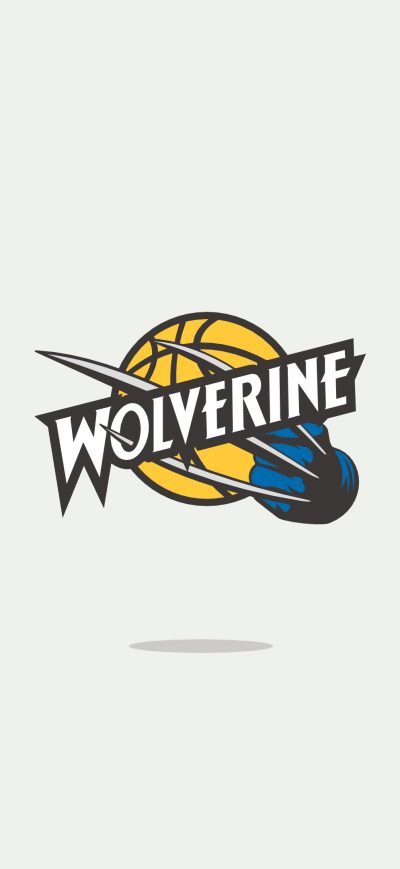 Fond d'écran iPhone Wolverine Minimal Logo 4k