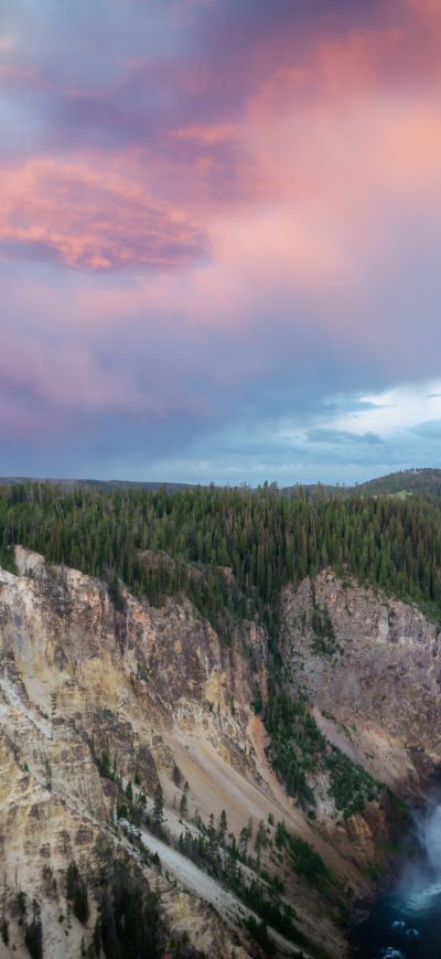 Fond d'écran iPhone Morning At Lower Falls In Yellowstone National Park