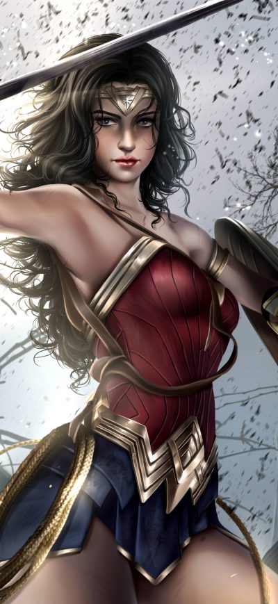 Fond d'écran iPhone Wonder Woman 4k Digital Artwork