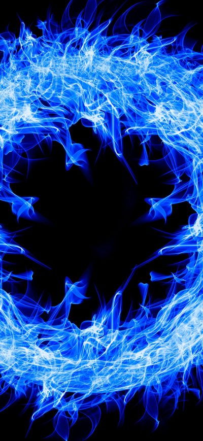Fond d'écran iPhone Blue Fire Ring 4k