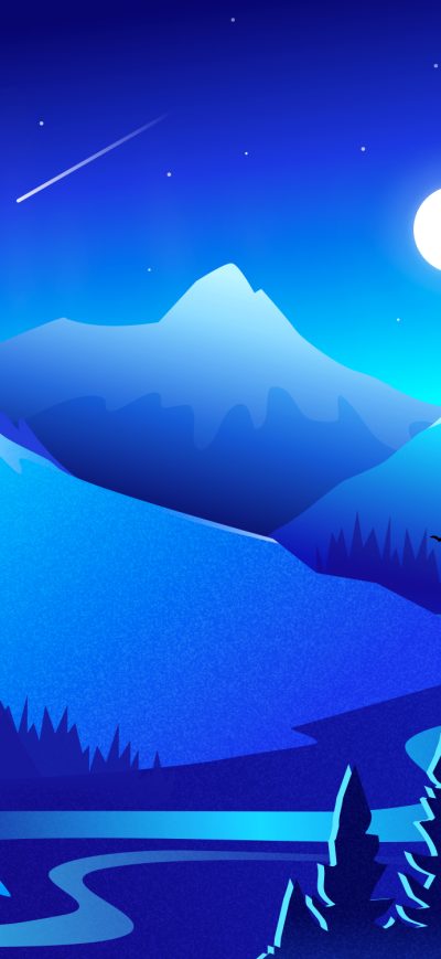 Fond d'écran Mountain Scenery Minimal sur iPhone