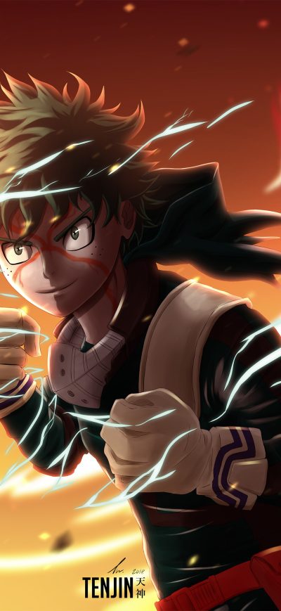 Fond d'écran iPhone My Hero Academia Izuku Midoriya 4k