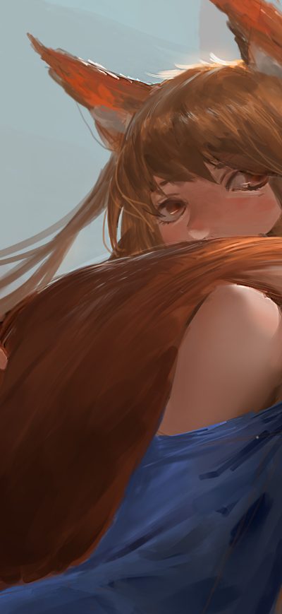 Fond d'écran iPhone Spice And Wolf Anime 4k