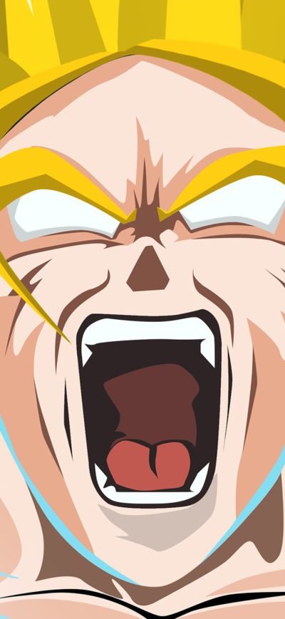 Fond d'écran Goku Super Saiyan Anime Art sur iPhone
