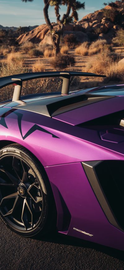 Fond d'écran Lamborghini Aventador LP 750 SV Rear sur iPhone