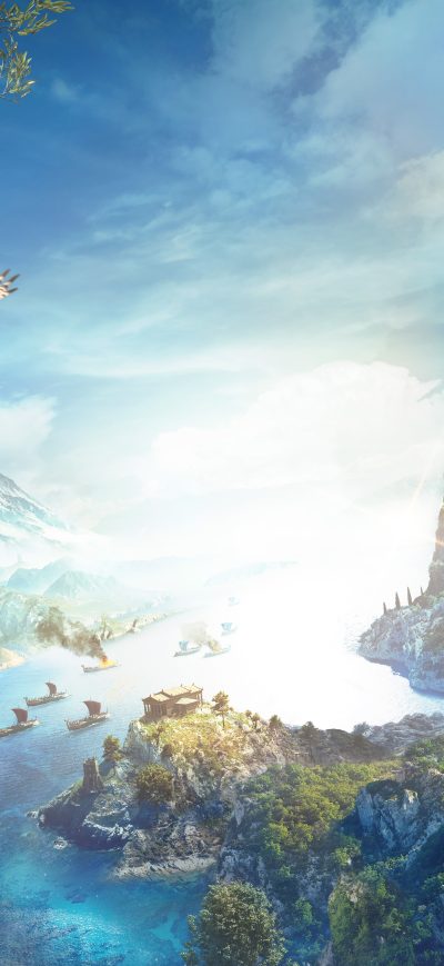 Fond d'écran iPhone Assassins Creed Odyssey Nature Background Key Art 4k