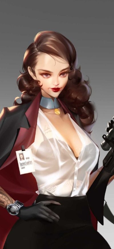 Fond d'écran iPhone Girl With Big Gun