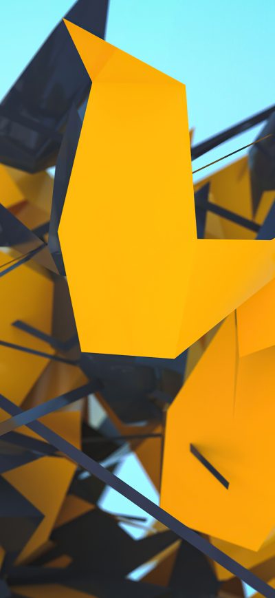 Fond d'écran iPhone Abstract Geometry 3d Shapes 5k