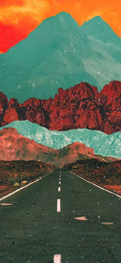 Fond d'écran iPhone Moon Road Art