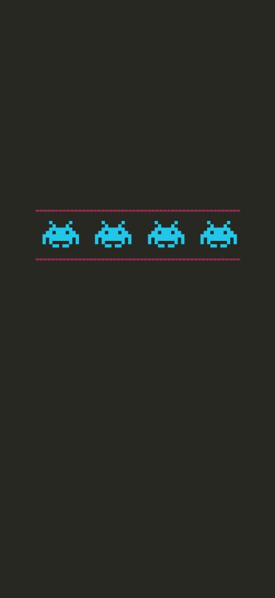 Fond d'écran iPhone Space Invaders Minimalism
