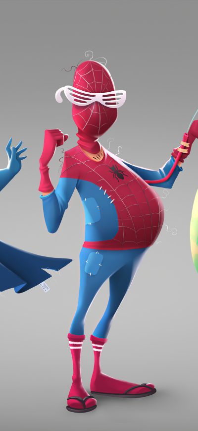 Fond d'écran iPhone Batman Spiderman Hulk Fat