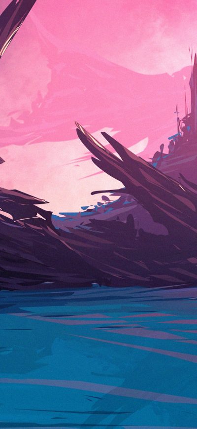 Fond d'écran iPhone Boat Scenery Digital Art