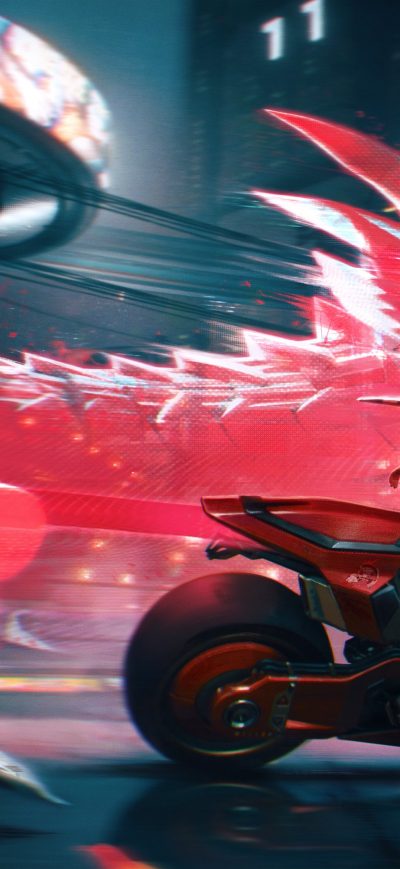 Fond d'écran iPhone CYBERPUNK 2077 Dragon Boat 4k