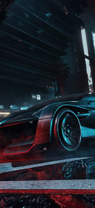 Fond d'écran iPhone Rayfield Caliburn Cyberpunk 2077 4k