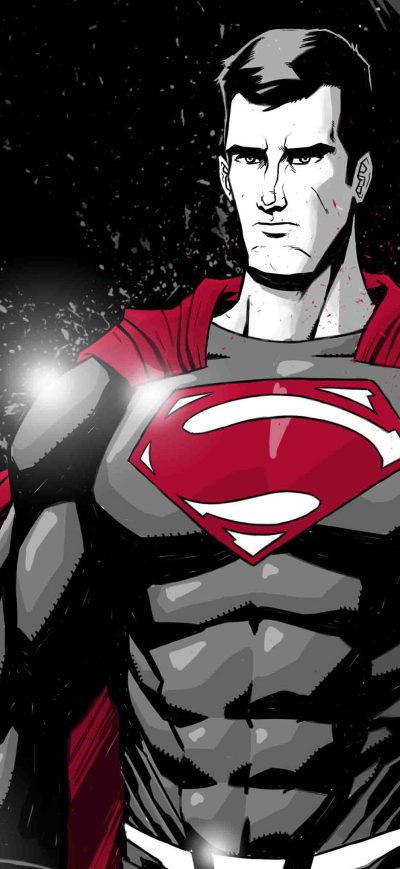 Fond d'écran iPhone Superman Monochrome Art 4k