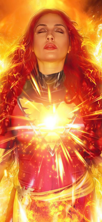 Fond d'écran iPhone Dark Phoenix Cosplay 4k