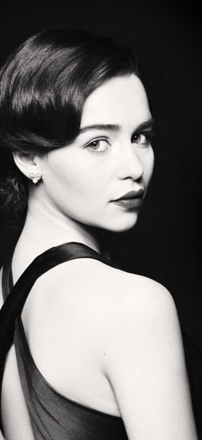 Fond d'écran iPhone Emilia Clarke Monochrome 4k