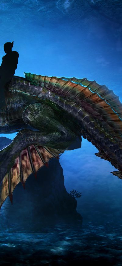 Fond d'écran iPhone Aquaman Sea Dragon Concept Art 10k