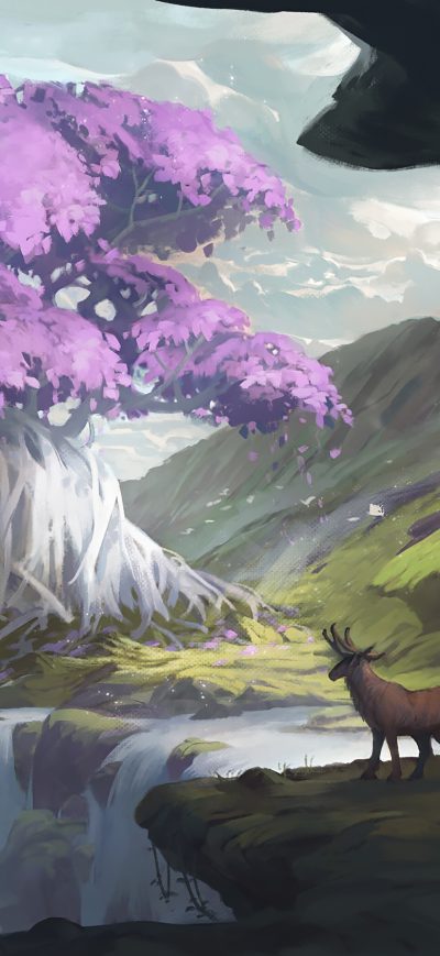 Fond d'écran iPhone Elk Art 4k