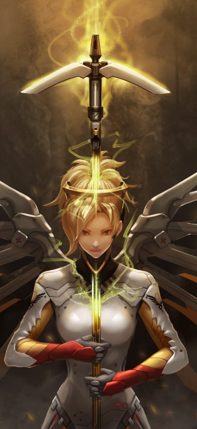 Fond d'écran iPhone 4k Mercy Overwatch