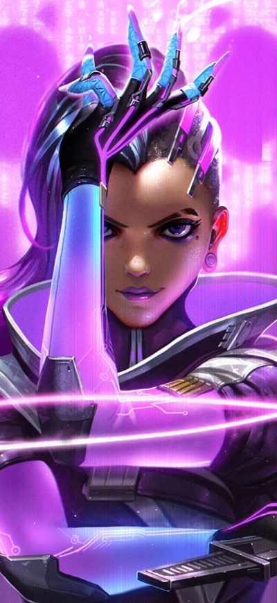 Fond d'écran iPhone Sombra Overwatch HD