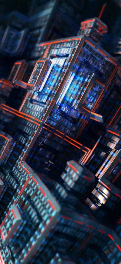 Fond d'écran iPhone 4k Fractal Buildings