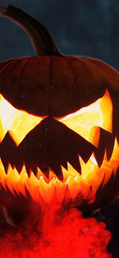 Fond d'écran iPhone Halloween Glowing Mask Boy 4k
