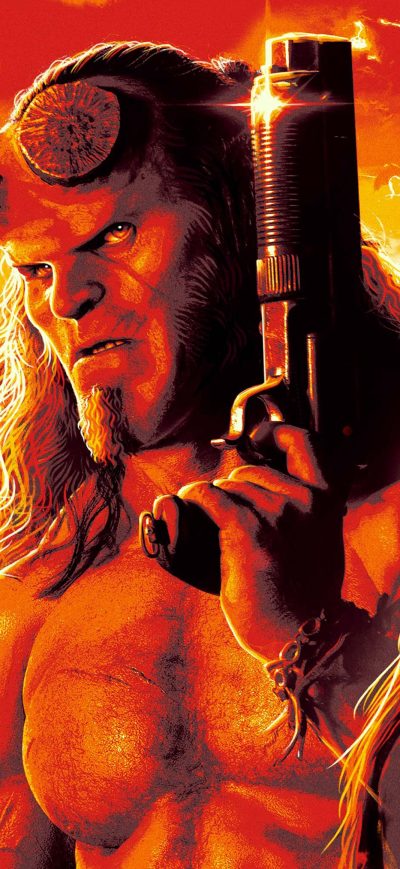 Fond d'écran iPhone Hellboy 4k Poster