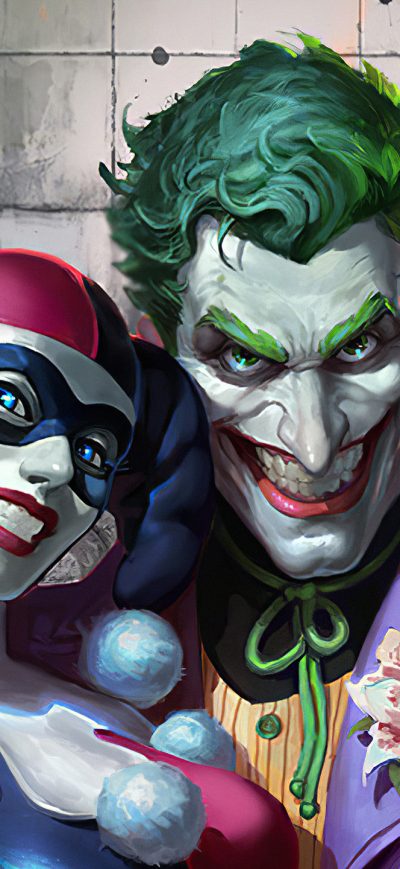 Fond d'écran Joker Harley Quinn sur iPhone