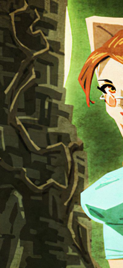 Fond d'écran iPhone Lara Croft Bit Art