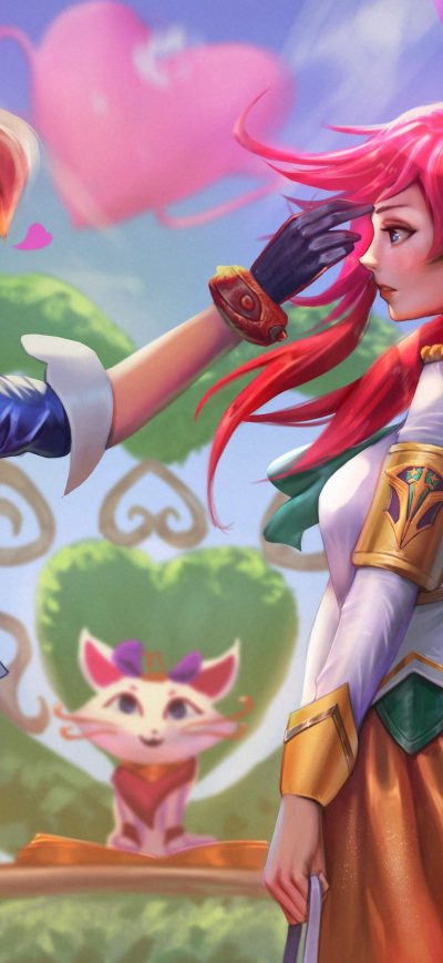 Fond d'écran iPhone Battle Academy Ezreal And Lux League Of Legends 5k