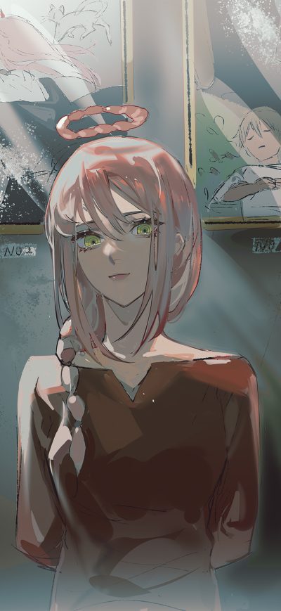 Fond d'écran iPhone Makima Chainsaw Man Anime Girl