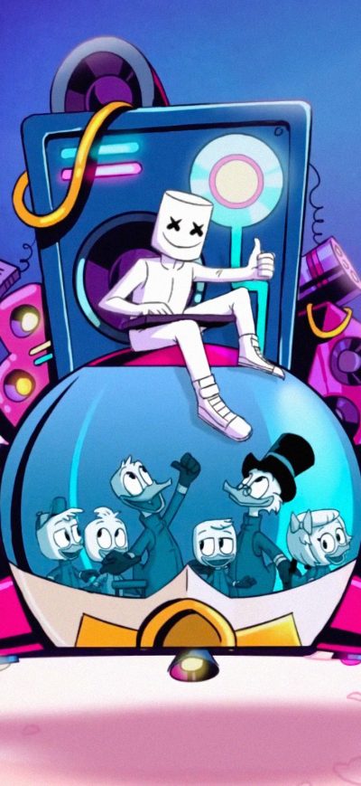 Fond d'écran iPhone Marshmello X DuckTales