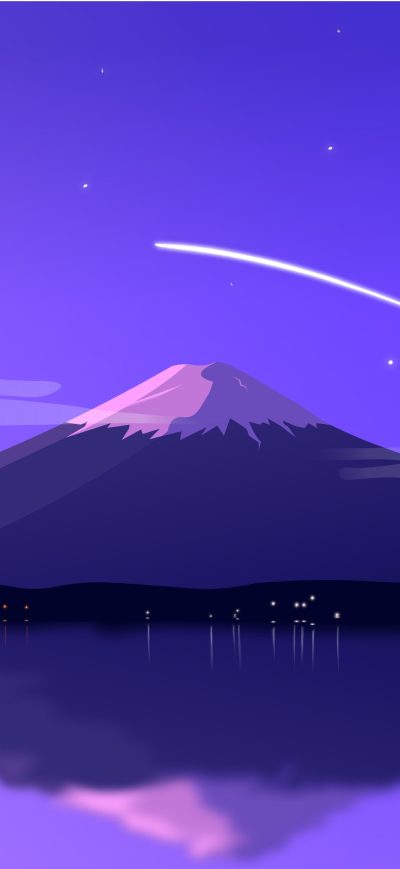 Fond d'écran iPhone Mount Fuji Minimal 4k