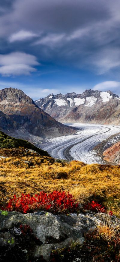 Fond d'écran iPhone Mountains Switzerland Aletsch Glacier Alps 4k
