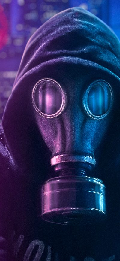 Fond d'écran iPhone Hoodie Guy Mask Man 4k