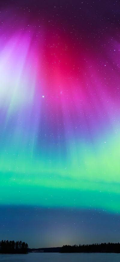 Fond d'écran Aurora Borealis Nature 4k sur iPhone