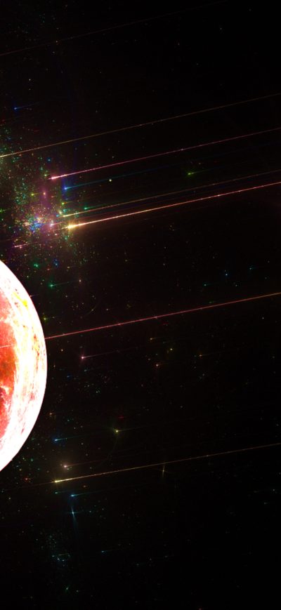 Fond d'écran iPhone Planet Red Fire Fractal 4k