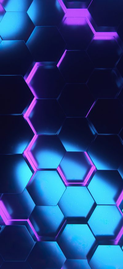 Fond d'écran iPhone Polygon Shapes Shining Dark 4k