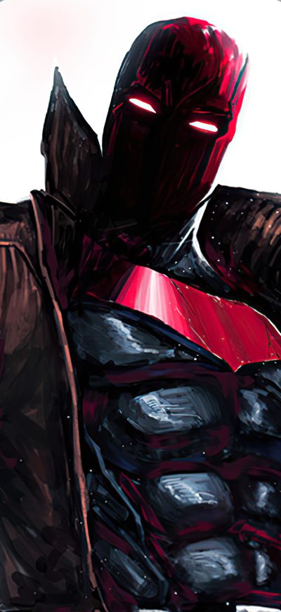 Fond d'écran iPhone Red Hood With Guns 4k