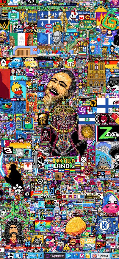 Fond d'écran iPhone Reddit Place 2022