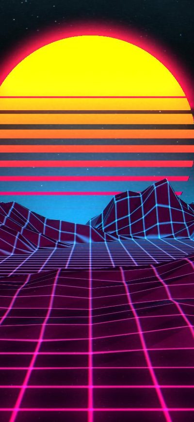 Fond d'écran iPhone Retro Sunrise 4k