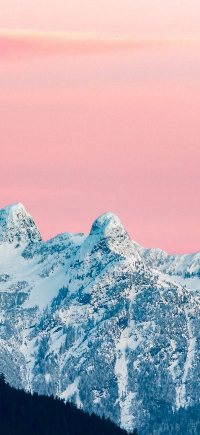 Fond d'écran iPhone Snowy Mountains At Sunrise Canada 5k