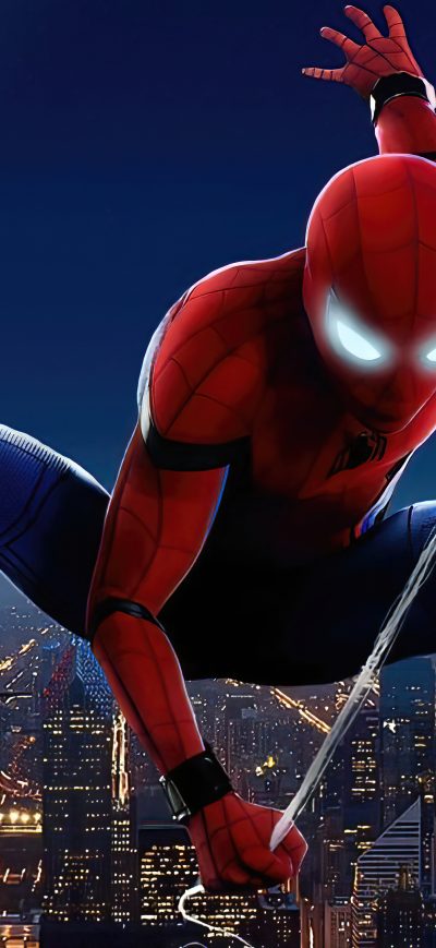 Fond d'écran iPhone Spidey Back In City 4k