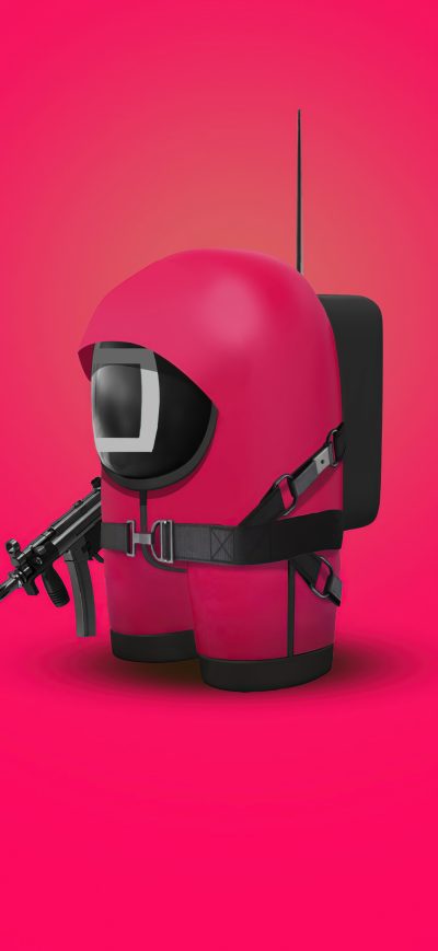 Fond d'écran iPhone Squid Game X Among Us Minimal 4k