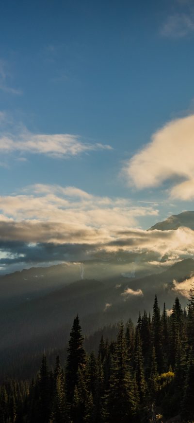 Fond d'écran iPhone Sunset On Mt Rainier Naches Peak Loop