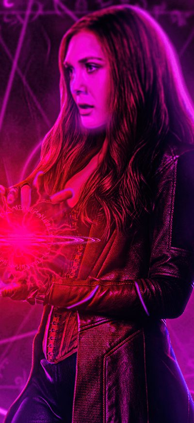 Fond d'écran iPhone Wanda Maximoff Fanart 4k